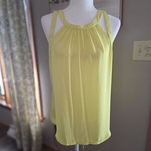 Express Bright Yellow Halter Tank Top